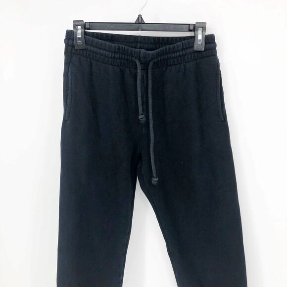 TNA Womens Cozy Fleece Perfect Sweatpants Small Black Drawstring Jogger - Picture 3 of 9